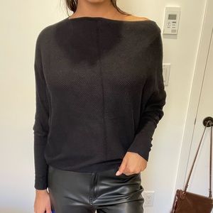 Black off the shoulder sweater